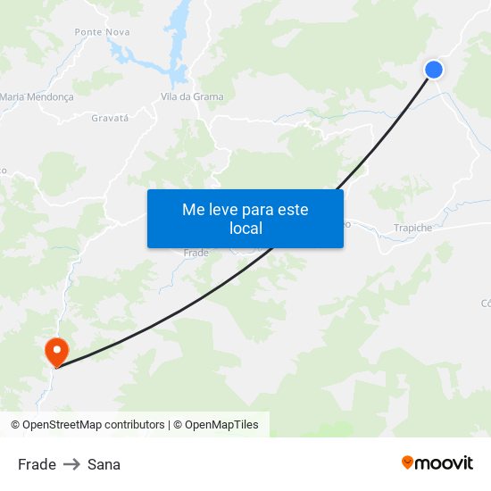 Frade to Sana map