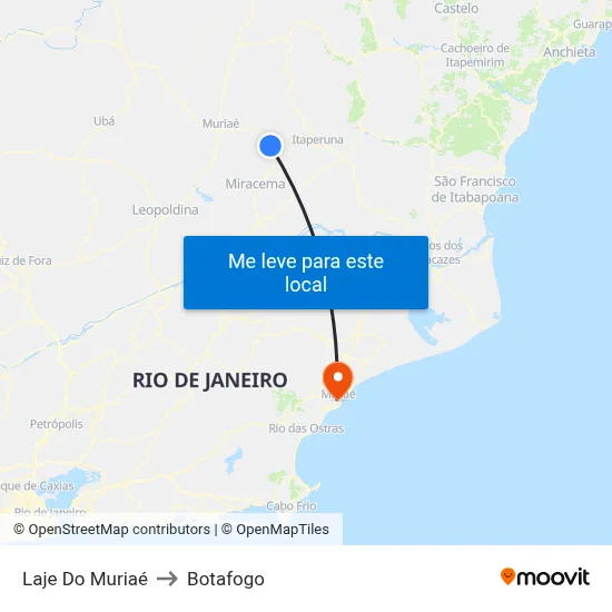 Laje Do Muriaé to Botafogo map