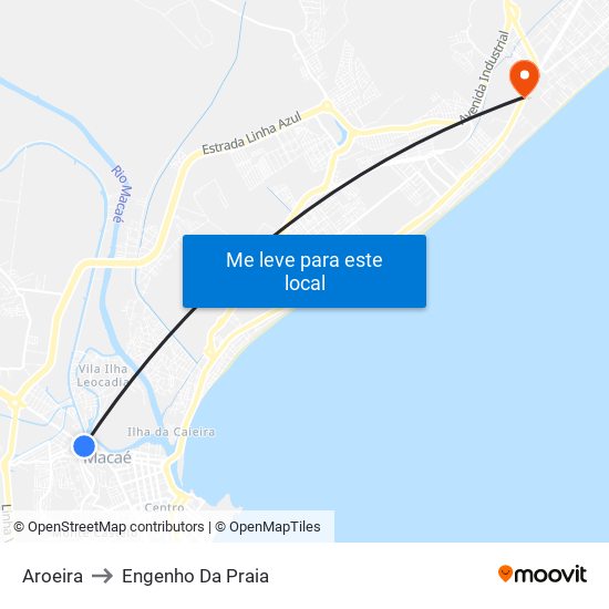 Aroeira to Engenho Da Praia map