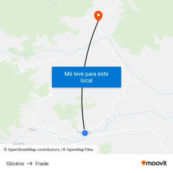 Glicério to Frade map