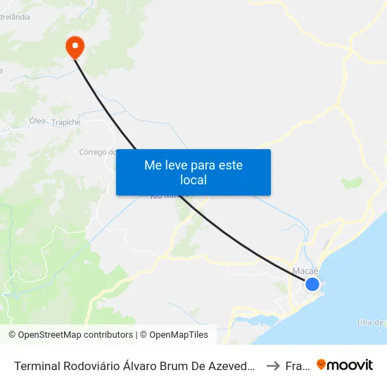 Terminal Rodoviário Álvaro Brum De Azevedo (Macaé) to Frade map