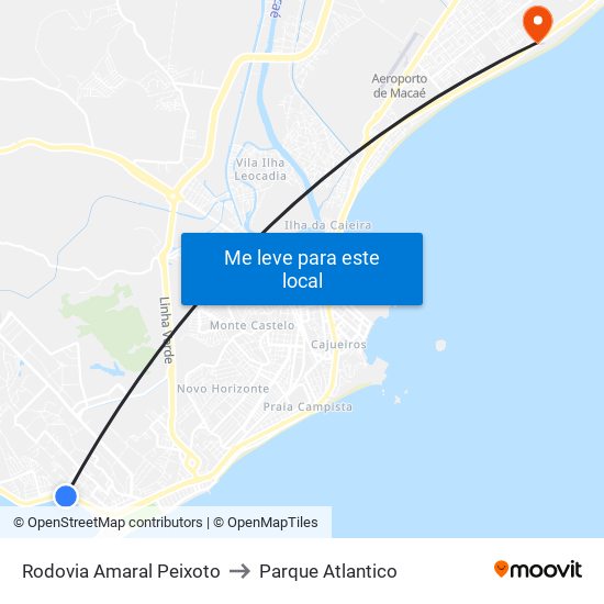 Rodovia Amaral Peixoto to Parque Atlantico map