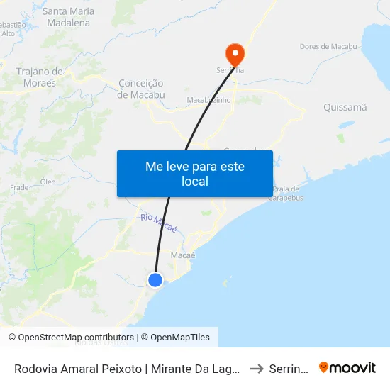 Rodovia Amaral Peixoto | Mirante Da Lagoa to Serrinha map
