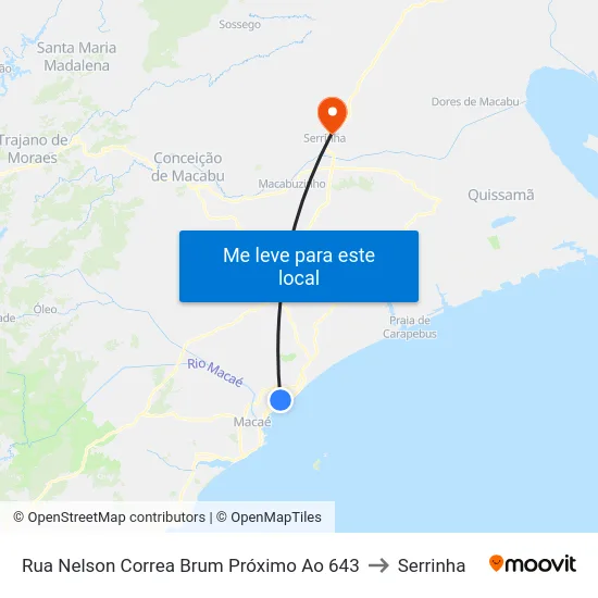 Rua Nelson Correa Brum Próximo Ao 643 to Serrinha map