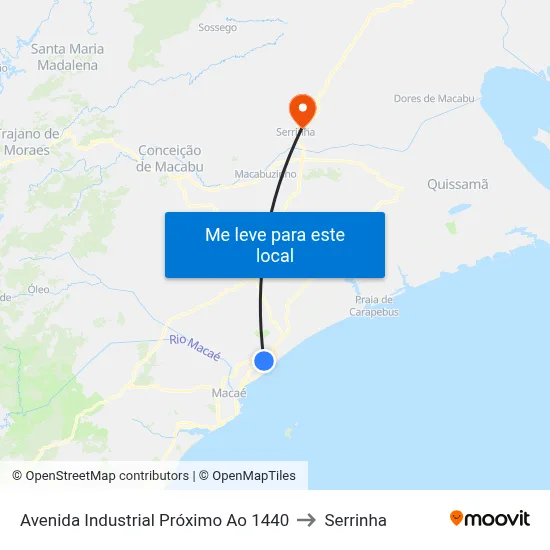 Avenida Industrial Próximo Ao 1440 to Serrinha map