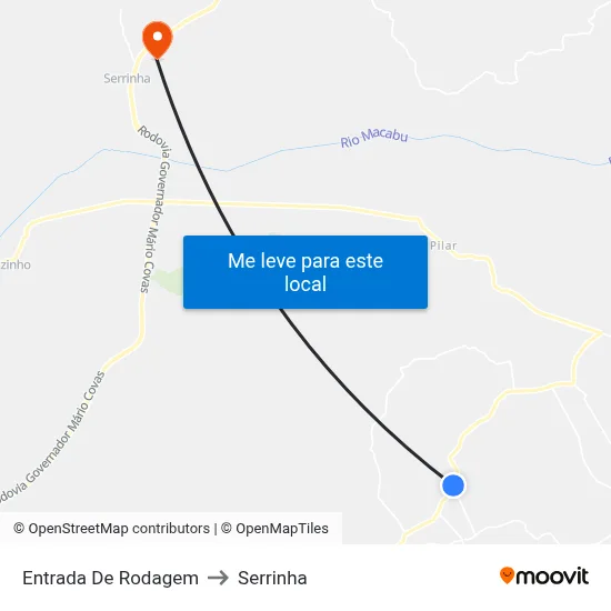 Entrada De Rodagem to Serrinha map