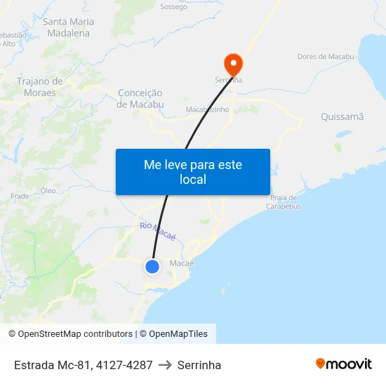 Estrada Mc-81, 4127-4287 to Serrinha map