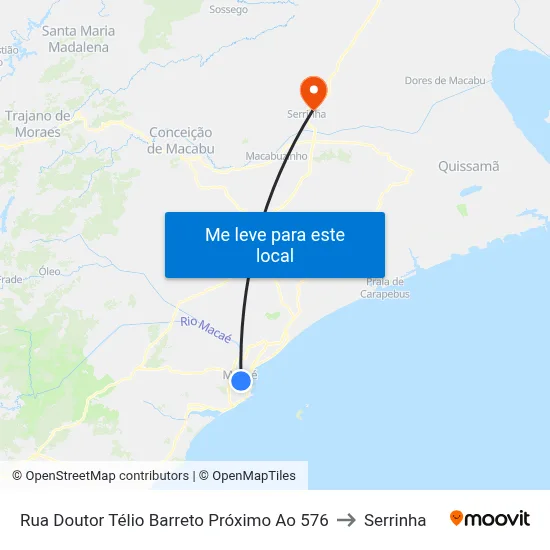 Rua Doutor Télio Barreto Próximo Ao 576 to Serrinha map