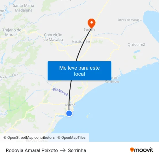 Rodovia Amaral Peixoto to Serrinha map