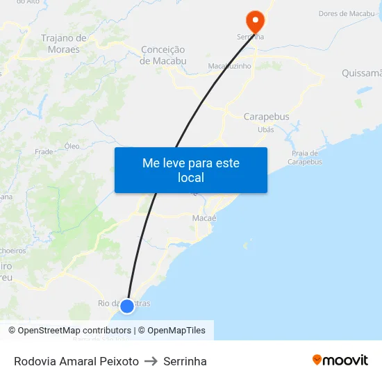 Rodovia Amaral Peixoto to Serrinha map