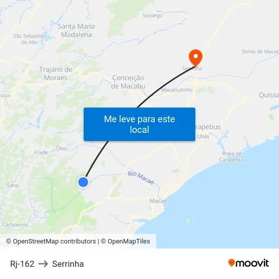Rj-162 to Serrinha map