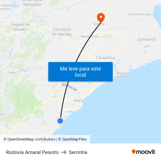 Rodovia Amaral Peixoto to Serrinha map