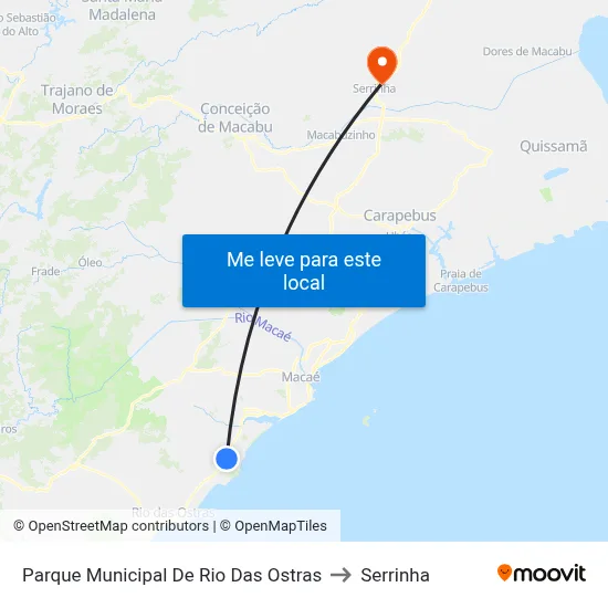 Parque Municipal De Rio Das Ostras to Serrinha map