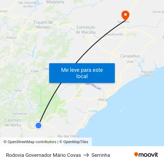 Rodovia Governador Mário Covas to Serrinha map