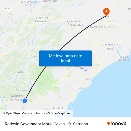Rodovia Governador Mário Covas to Serrinha map