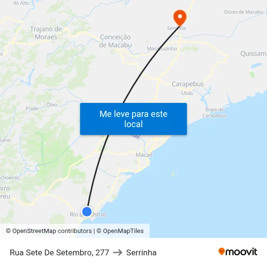 Rua Sete De Setembro, 277 to Serrinha map