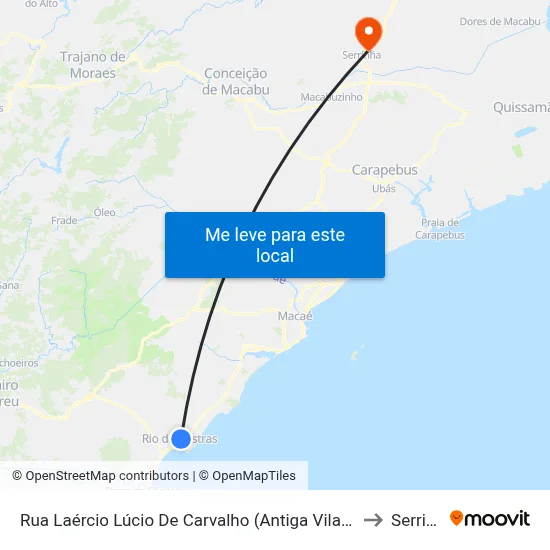 Rua Laércio Lúcio De Carvalho (Antiga Vila Babel ), 769 to Serrinha map