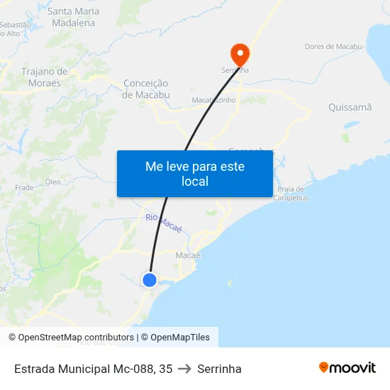 Estrada Municipal Mc-088, 35 to Serrinha map