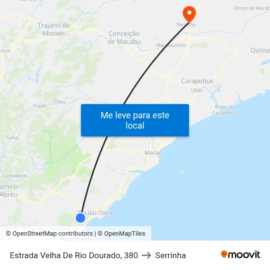 Estrada Velha De Rio Dourado, 380 to Serrinha map