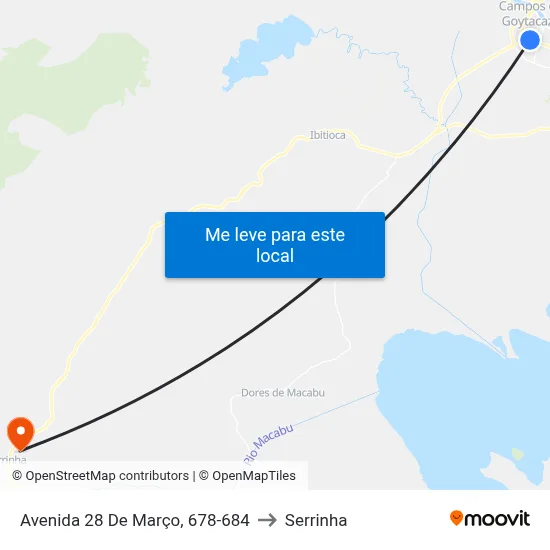 Avenida 28 De Março, 678-684 to Serrinha map