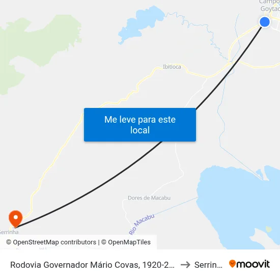 Rodovia Governador Mário Covas, 1920-2094 to Serrinha map