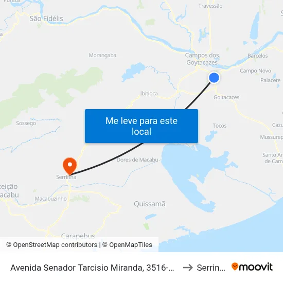 Avenida Senador Tarcisio Miranda, 3516-3562 to Serrinha map