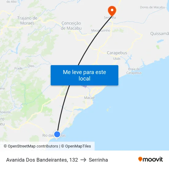 Avanida Dos Bandeirantes, 132 to Serrinha map