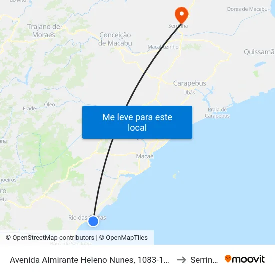 Avenida Almirante Heleno Nunes, 1083-1229 to Serrinha map