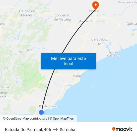 Estrada Do Palmital, 406 to Serrinha map