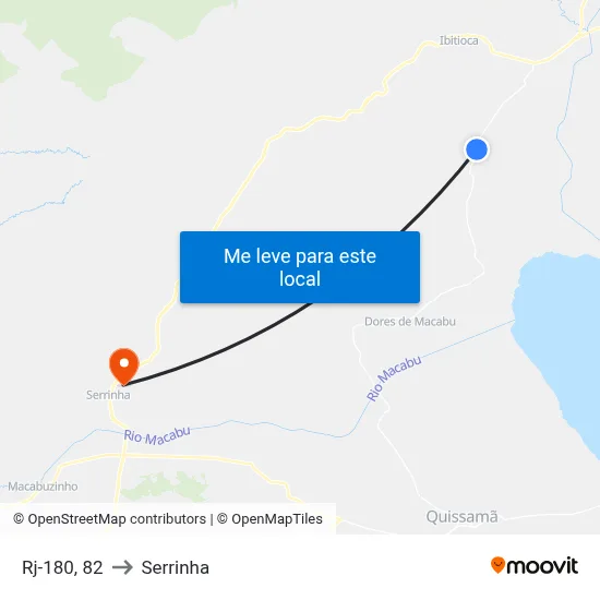 Rj-180, 82 to Serrinha map