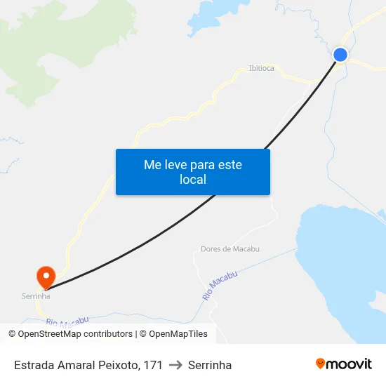 Estrada Amaral Peixoto, 171 to Serrinha map