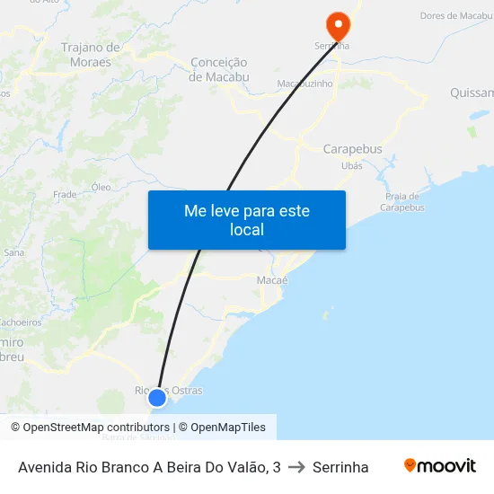 Avenida Rio Branco A Beira Do Valão, 3 to Serrinha map