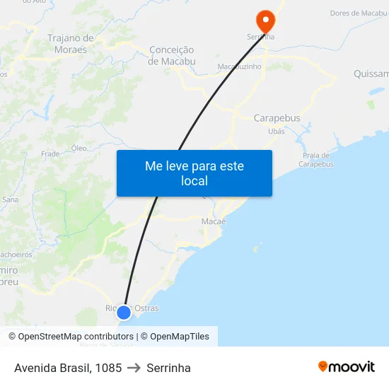 Avenida Brasil, 1085 to Serrinha map