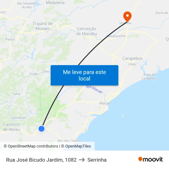 Rua José Bicudo Jardim, 1082 to Serrinha map