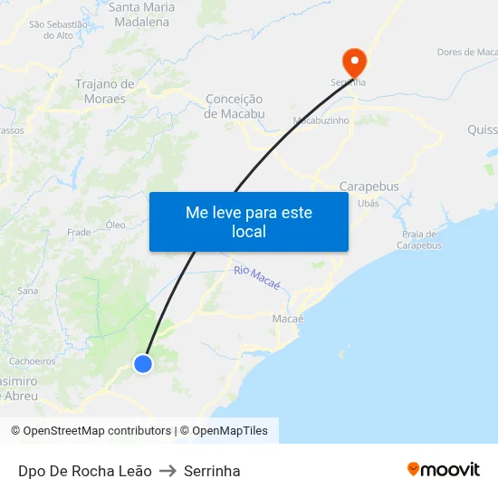 Dpo De Rocha Leão to Serrinha map