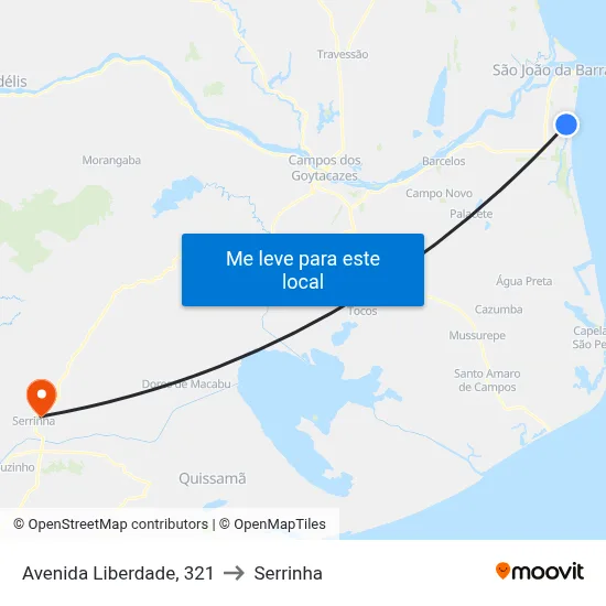 Avenida Liberdade, 321 to Serrinha map