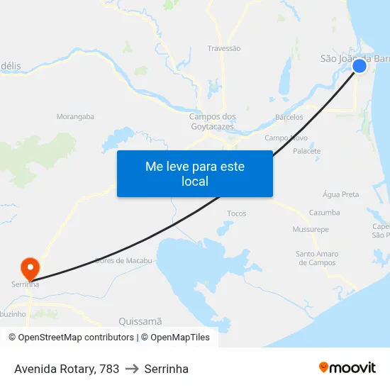 Avenida Rotary, 783 to Serrinha map