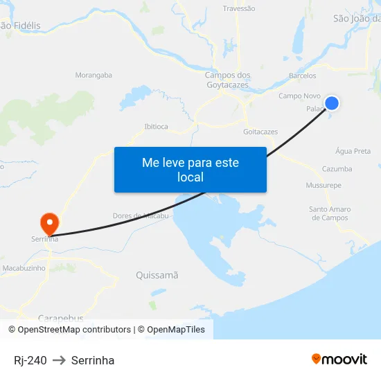 Rj-240 to Serrinha map