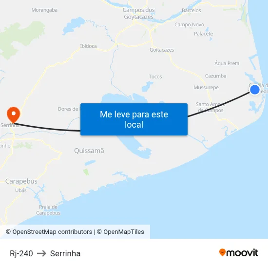 Rj-240 to Serrinha map