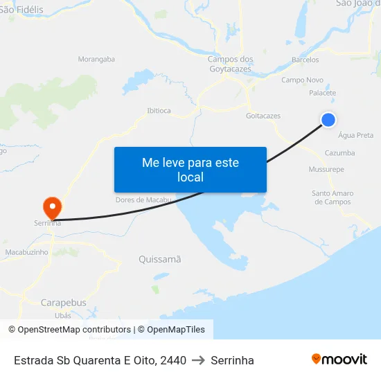 Estrada Sb Quarenta E Oito, 2440 to Serrinha map
