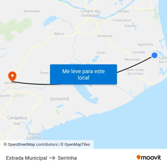 Estrada Municipal to Serrinha map