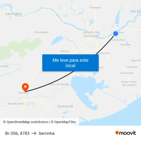 Br-356, 4783 to Serrinha map
