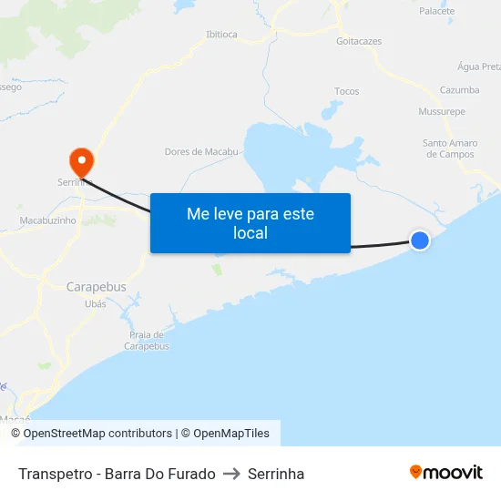 Transpetro - Barra Do Furado to Serrinha map