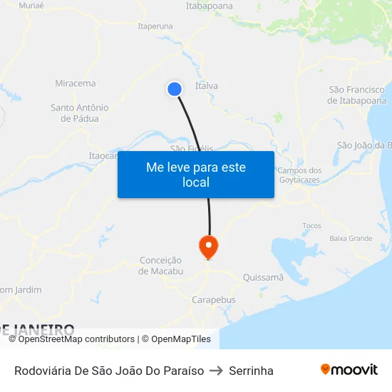 Rodoviária De São João Do Paraíso to Serrinha map