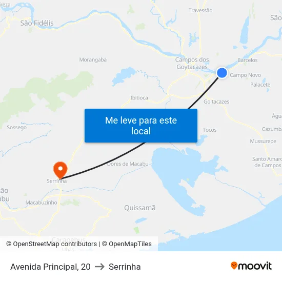 Avenida Principal, 20 to Serrinha map