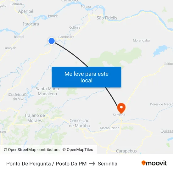 Ponto De Pergunta / Posto Da PM to Serrinha map