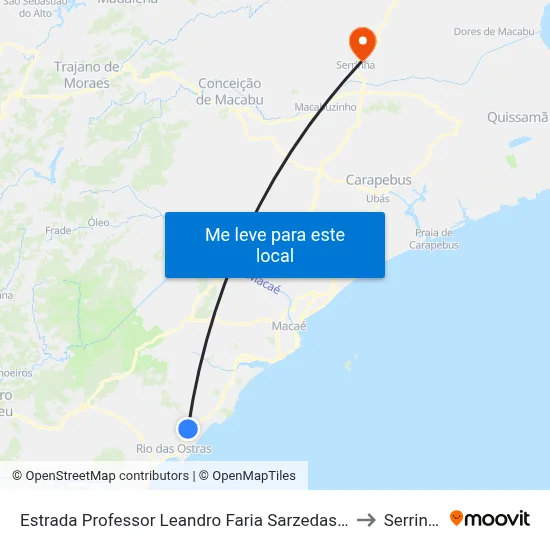 Estrada Professor Leandro Faria Sarzedas, 617 to Serrinha map