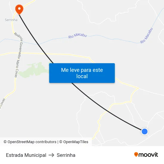 Estrada Municipal to Serrinha map