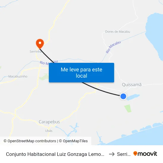 Conjunto Habitacional Luiz Gonzaga Lemos (Sentido Bairro) to Serrinha map