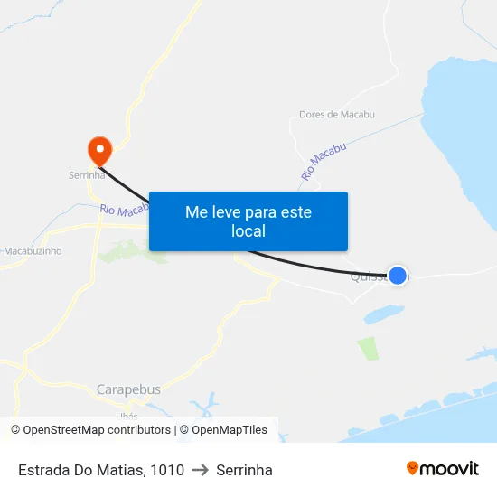 Estrada Do Matias, 1010 to Serrinha map